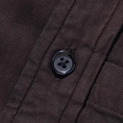 Kuon Regular Collar Shirt Dorozome Mud Brown