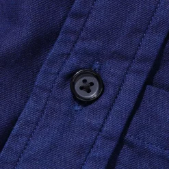 Kuon Regular Collar Shirt Aizome Indigo Blue