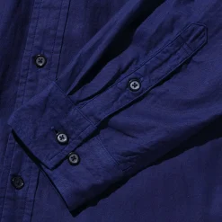 Kuon Regular Collar Shirt Aizome Indigo Blue