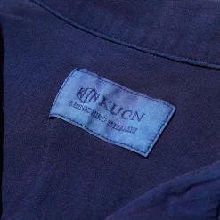 Kuon S/S Open Collar Shirt Aizome Dark Indigo