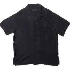 Kuon S/S Open Collar Shirt Sumizome