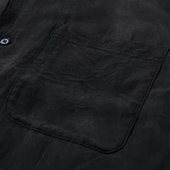 Kuon S/S Open Collar Shirt Sumizome