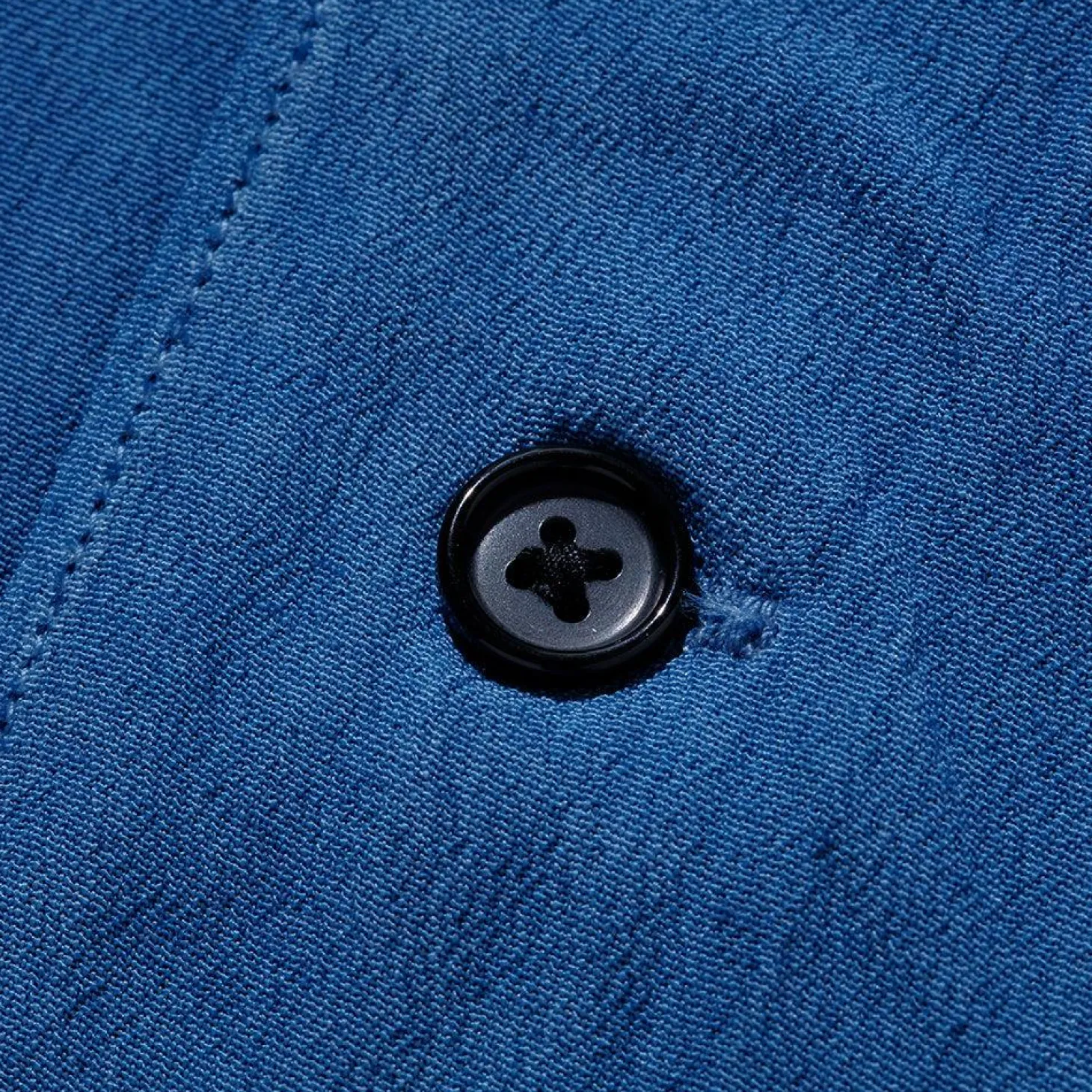 Kuon S/S Open Collar Shirt Aizome