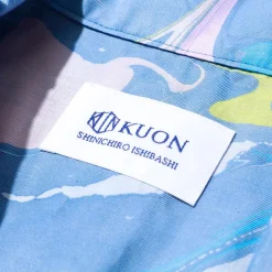Kuon S/S Suminagashi Camp Collar Shirt