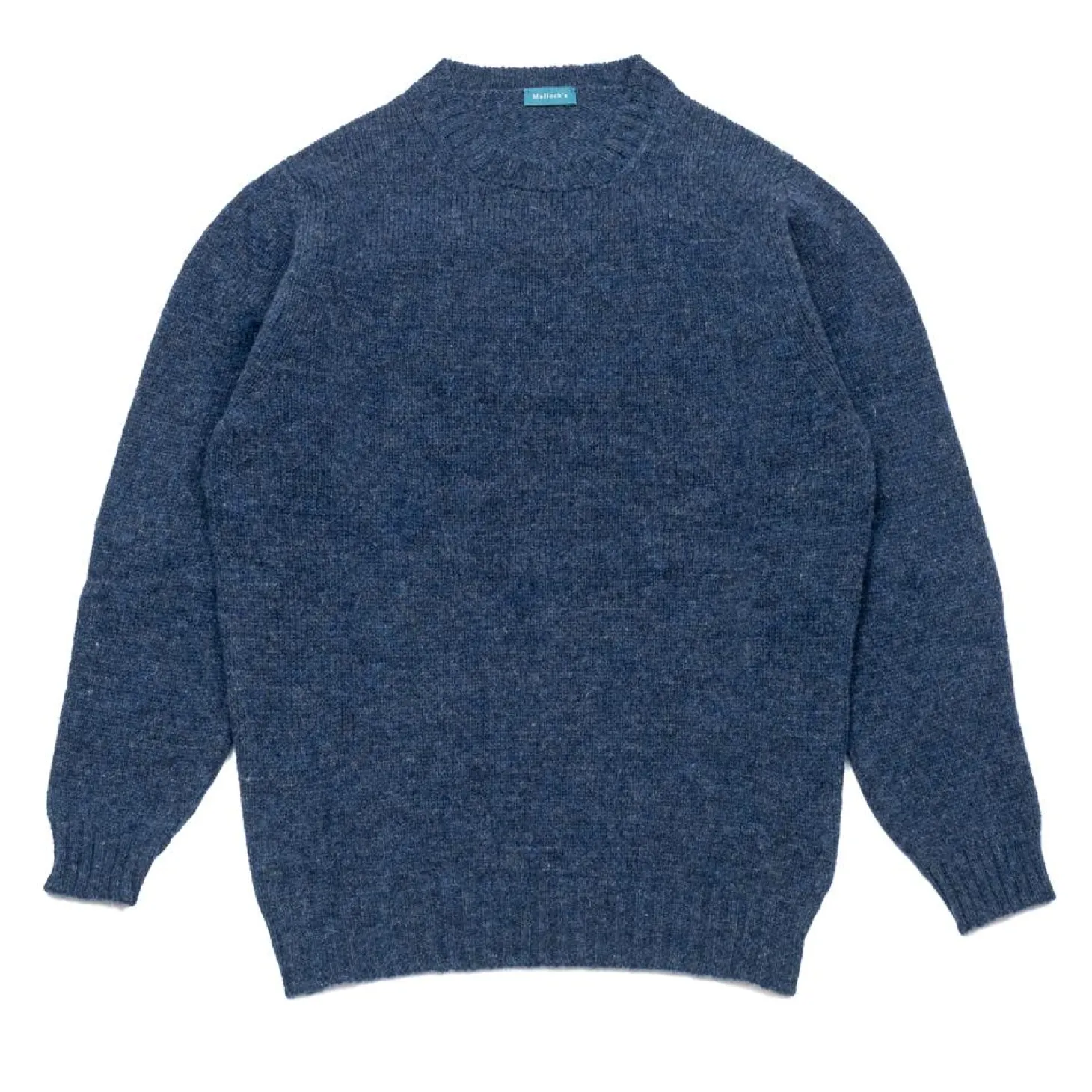 Malloch's Wreay Shetland Crew Neck Denim
