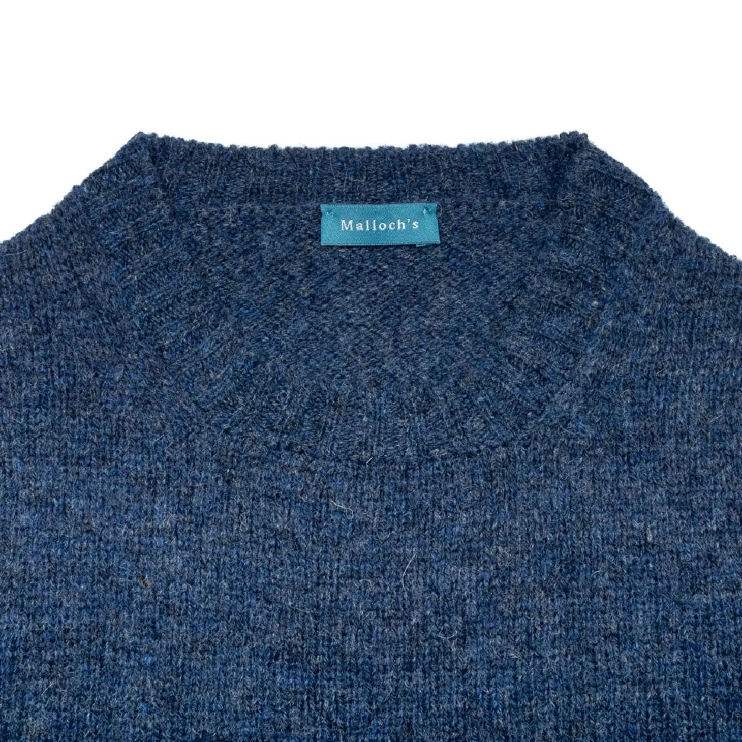 Malloch's Wreay Shetland Crew Neck Denim