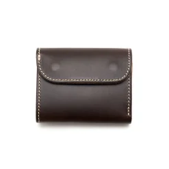 Opus Japan Mini Tri-Fold Wallet Dark Brown
