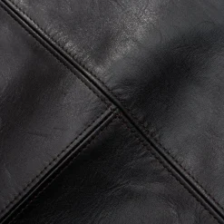 Orgueil Horsehide Leather Car Coat Black