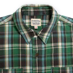 Pherrow's Cotton Flannel Shirt Green