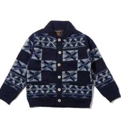 Pherrow's Hand Knitted Cardigan Indigo
