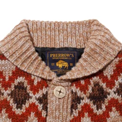 Pherrow's Hand Knitted Cardigan Beige