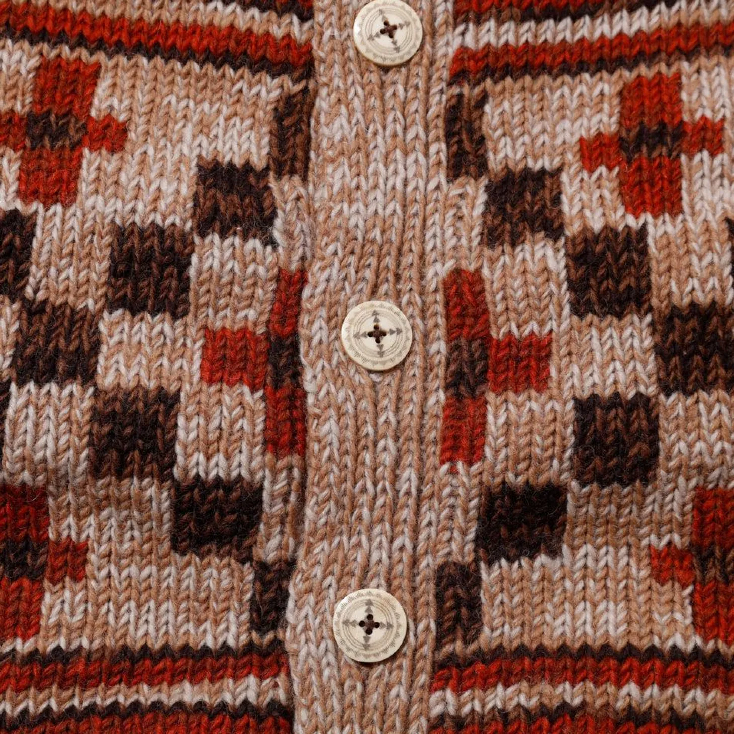 Pherrow's Hand Knitted Cardigan Beige