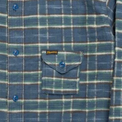 Pherrow's 24W-750 Check Work Shirt Navy