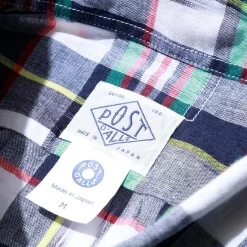 Post Overalls BD2 IKAT Madras Shirt Navy