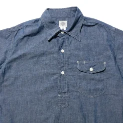 Post Overalls S/S Pullover Shirt Chambray Indigo