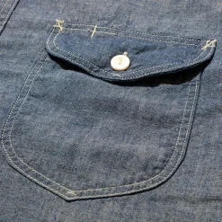 Post Overalls S/S Pullover Shirt Chambray Indigo