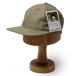 Poten Baseball Cap Poten Back Satin Baseball Cap Olive