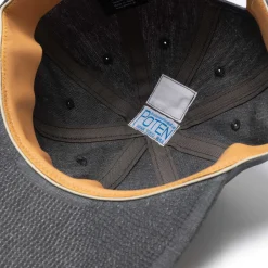 Poten Baseball Cap Poten Cotton/Linen Chambray Baseball Cap Black