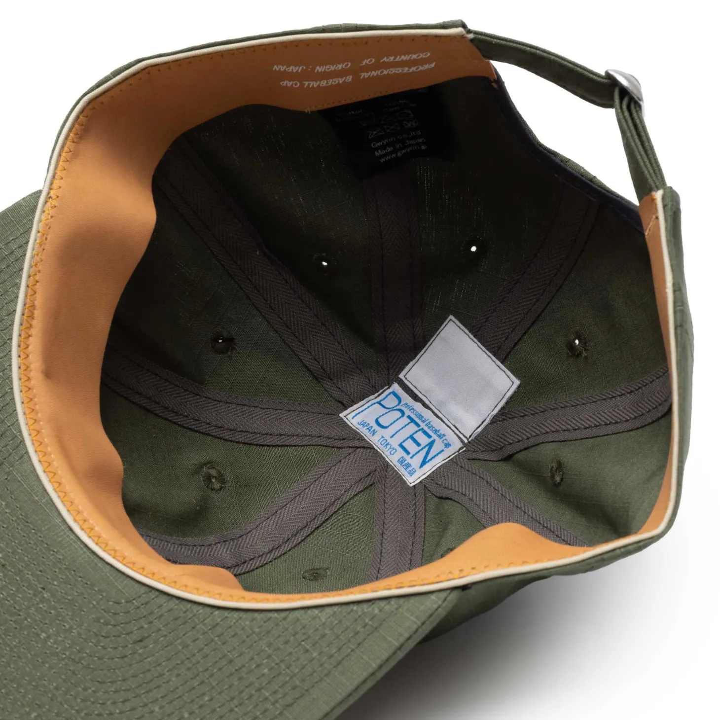 Poten Baseball Cap Poten JF Ripstop Baseball Cap Green