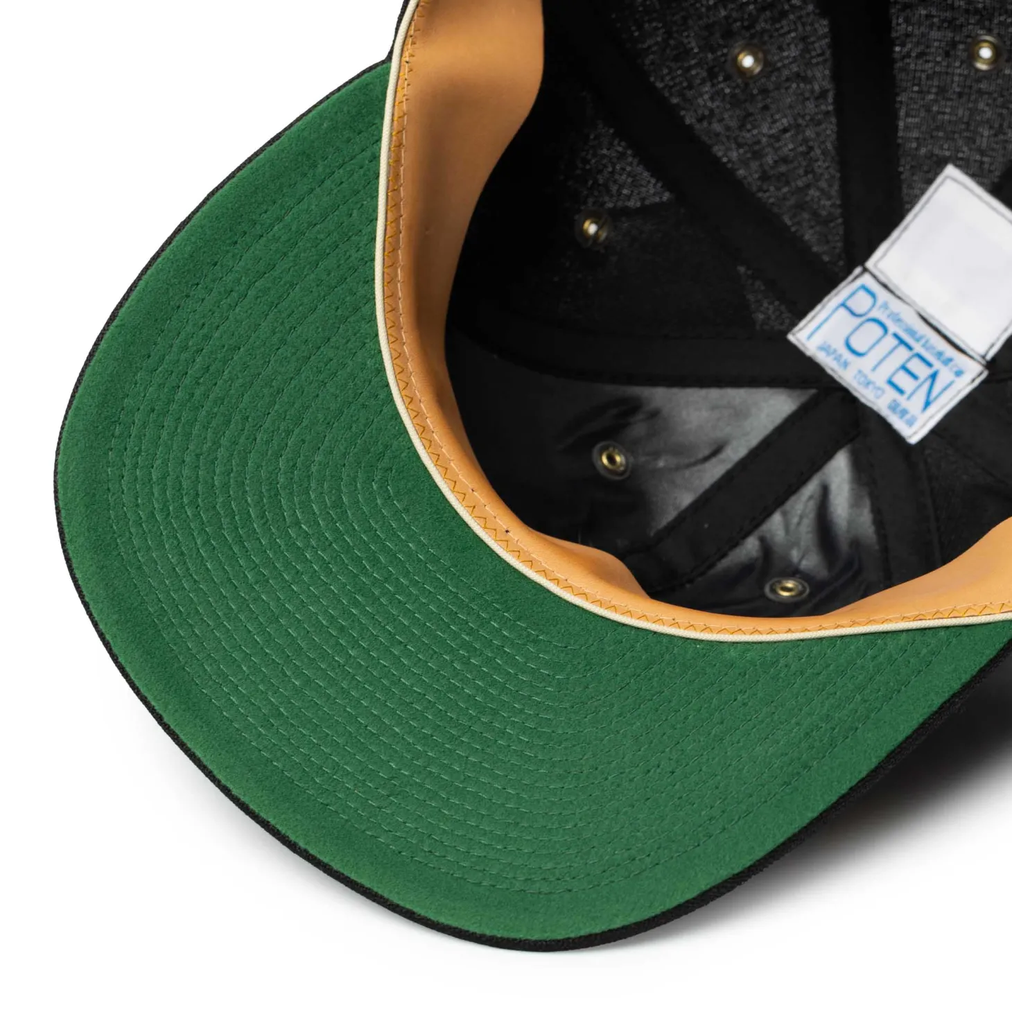 Poten Baseball Cap Poten Vintage Hopsack Baseball Cap Black