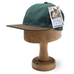 Poten Baseball Cap Poten Vintage Hopsack Baseball Cap Green