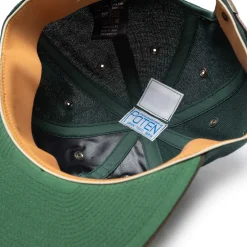 Poten Baseball Cap Poten Vintage Hopsack Baseball Cap Green