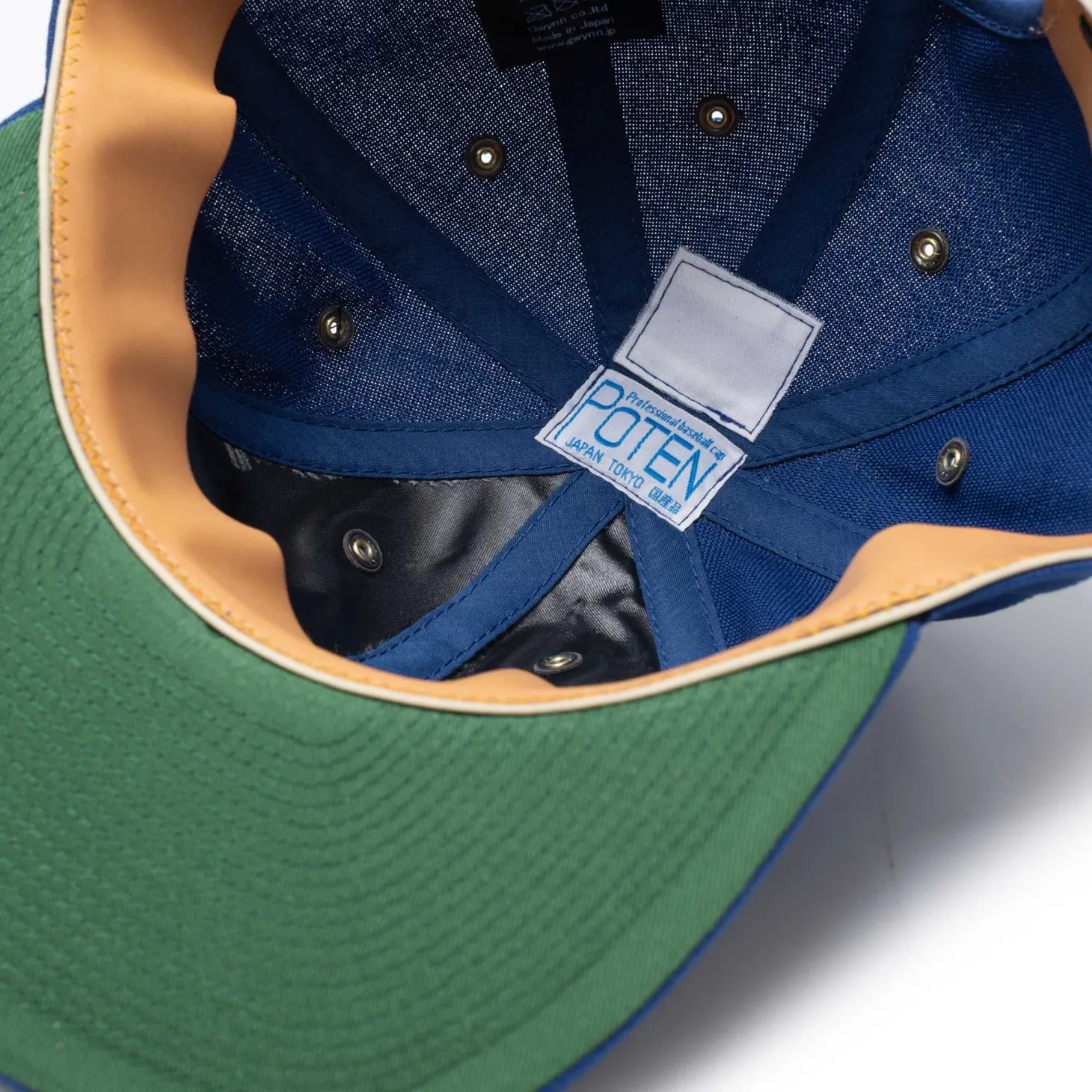 Poten Baseball Cap Poten Vintage Hopsack Baseball Cap Blue