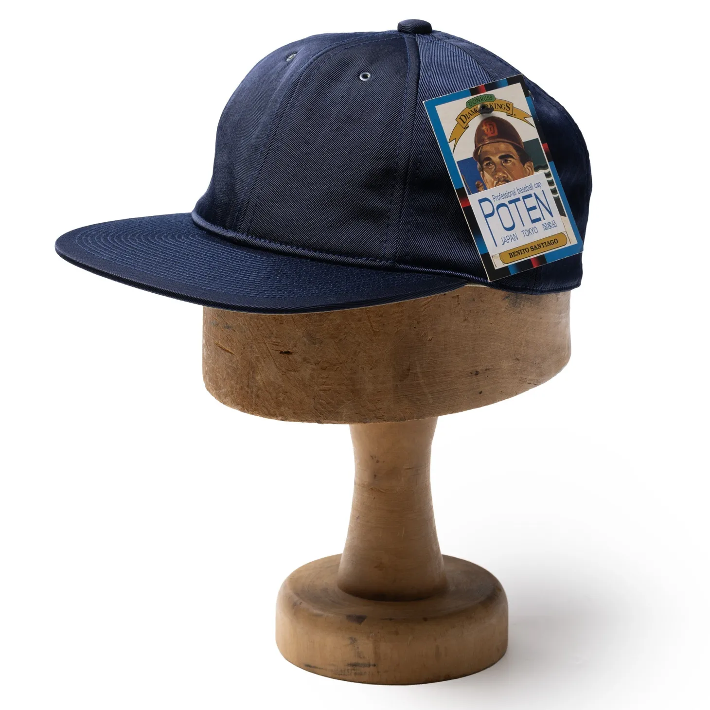 Poten Baseball Cap Poten Vintage Nylon Baseball Cap Navy