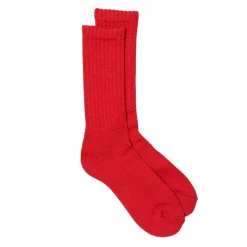 Rototo Loose Pile Crew Socks Red