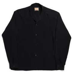 Style Eyes by Toyo Enterprise Plain Rayon Bowling Shirt Black