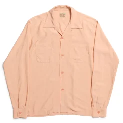 Style Eyes by Toyo Enterprise Plain Rayon Bowling Shirt Pink