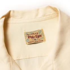 Style Eyes by Toyo Enterprise Plain Rayon Bowling Shirt Off White