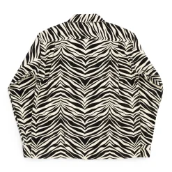 Style Eyes Zebra Corduroy Shirt Off White
