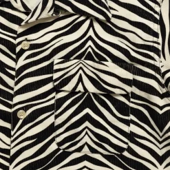 Style Eyes Zebra Corduroy Shirt Off White