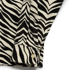 Style Eyes Zebra Corduroy Shirt Off White