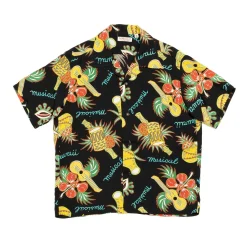 Sun Surf Hawaii Musical Hawaiian Shirt Black