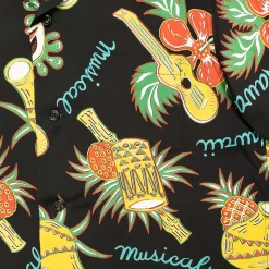 Sun Surf Hawaii Musical Hawaiian Shirt Black