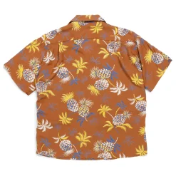 Sun Surf Palms & Pineapples Hawaiian Shirt Brown