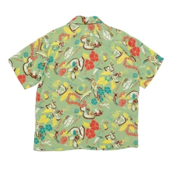 Sun Surf Symbol of The Islands Hawaiian Shirt Green