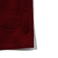 The Real McCoy's Corduroy Open Collar Shirt Burgundy