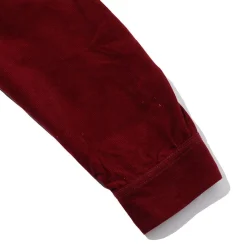 The Real McCoy's Corduroy Open Collar Shirt Burgundy