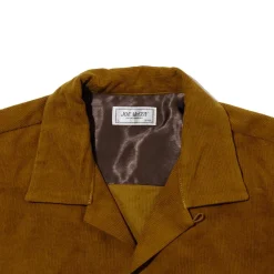 The Real McCoy's Corduroy Open Collar Shirt Mustard
