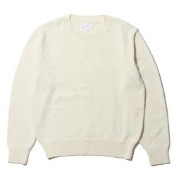 The Real McCoy's Cotton Crewneck Sweater Ecru