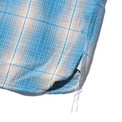 The Real McCoy's 8HU Ombre Check Summer Flannel Shirt Turquoise