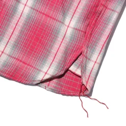 The Real McCoy's 8HU Ombre Check Summer Flannel Shirt Pink