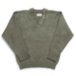 The Real McCoy's Joe McCoy V-Neck Mohair Sweater Mint