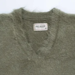 The Real McCoy's Joe McCoy V-Neck Mohair Sweater Mint