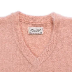 The Real McCoy's Joe McCoy V-Neck Mohair Sweater Flamingo