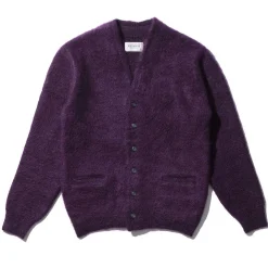 The Real McCoy's Joe McCoy Mohair Cardigan Purple