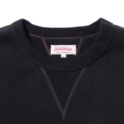 The Real McCoy's Loopwheel Crewneck Sweatshirt Black